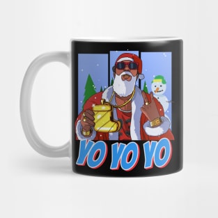 Black Santa Claus Gangster Christmas Mug